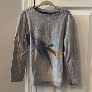 Kids' Gray Long-Sleeve Graphic Tee - Whale Design